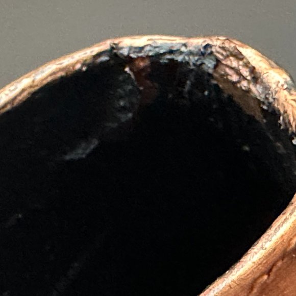 Vintage Copper-Plated / Brass / Bronze Baby Shoes Nursery Decor Display Art - Picture 6 of 6